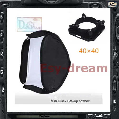 95 мм Универсальное крепление 40*40 квадратный складной софтбокс для фотостудии