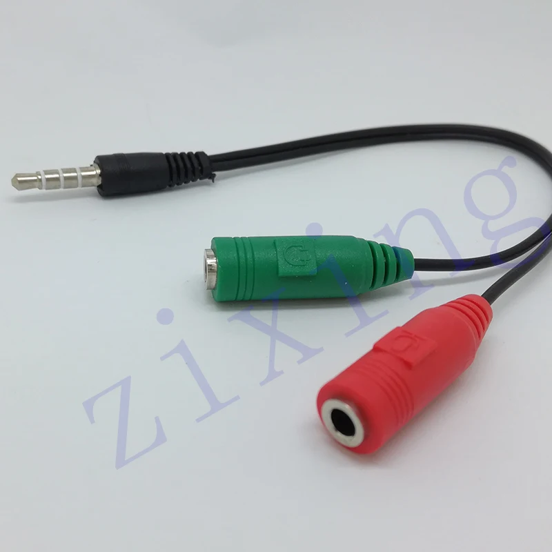 Штекер на 2 штекера с двумя гнездовыми разъемами стереогарнитура кабель 3 5 мм