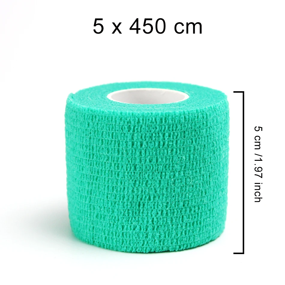 Deep Green Стоящая 5 см* 450 см самоклеящаяся эластичная лента из нетканого материала, лента для фитнеса, наколенники, поддержка локтя, травмирующая подушка - Цвет: Deep Green