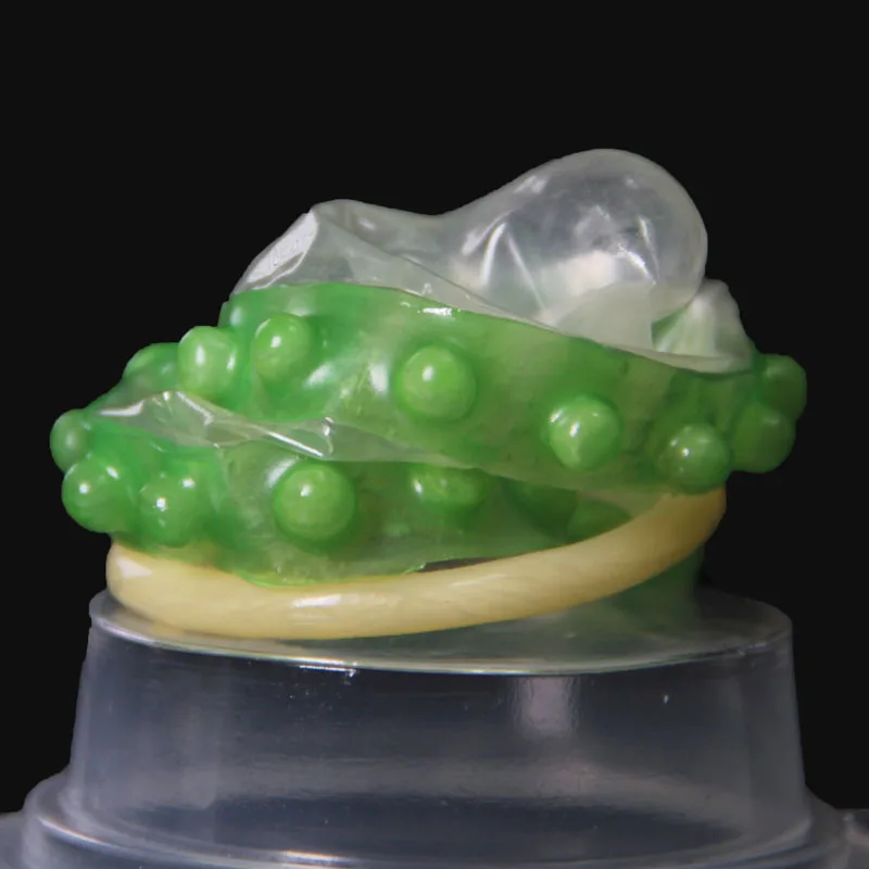 Задержки эрекции Extender презервативы многократного использования шип кольцо