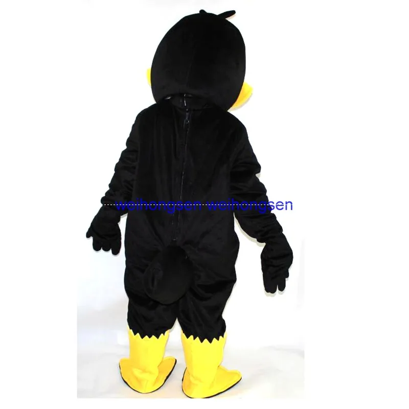 Rapid MaKe real picture Syflyno Lovely Black Duck Mascot Costume adults christmas Halloween Outfit 320 | Тематическая одежда и