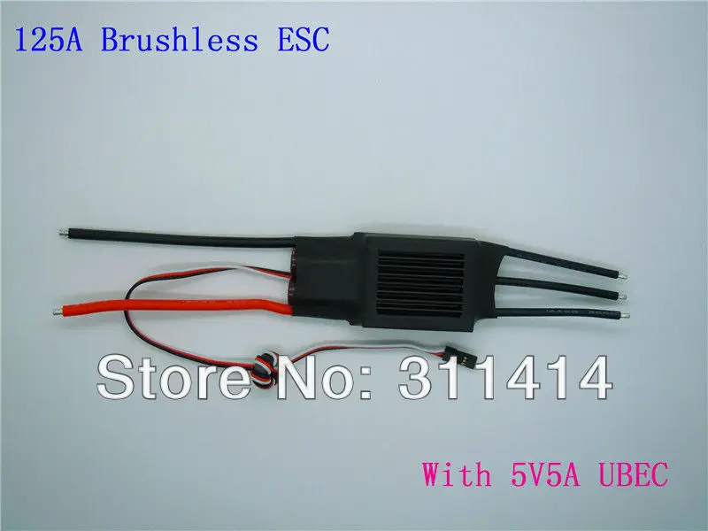 2 шт./лот 125A RC бесщеточный ESC для самолета UBEC125A + бесплатная доставка высокое
