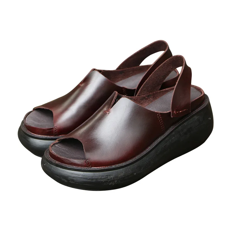

ndals Women Shoes Fashion Casual Wedges Handmade Sandals Female