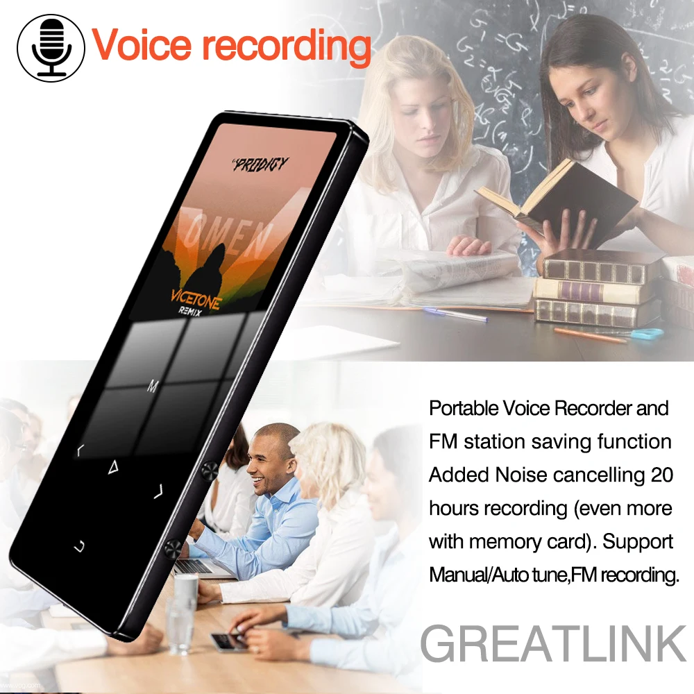 REDANT mp3 плеер с динамиком 1 8 дюймов экран сенсорные клавиши радио fm мини USB MP 3 HiFi