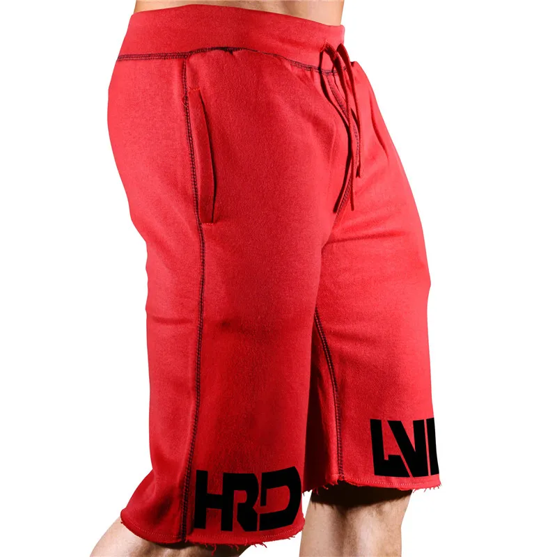 New high quality slim fit Bodybuilding mens fashion short pants new Fitness Joggers sweatpants shorts men's | Мужская одежда