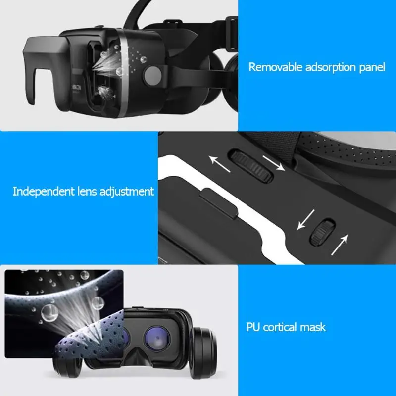 Новинка VR Виртуальная реальность 3D очки гарнитура игровой шлем для 3,5-6,0 дюймов телефона Pro версия реальности 3D очки