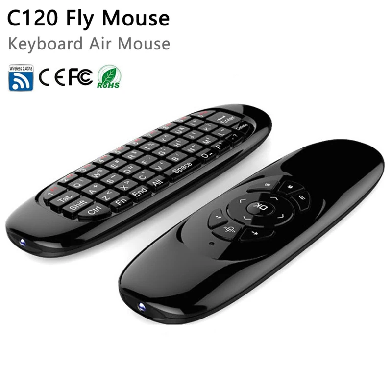C120 Fly Air mouse 2 4 ГГц гироскоп беспроводной игровой пульт дистанционного управления клавиатура Android