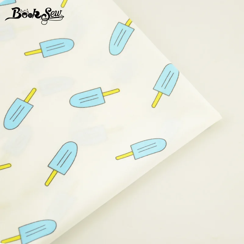 Искусственный синий дизайн мороженого мягкая ткань стеганый Tecido