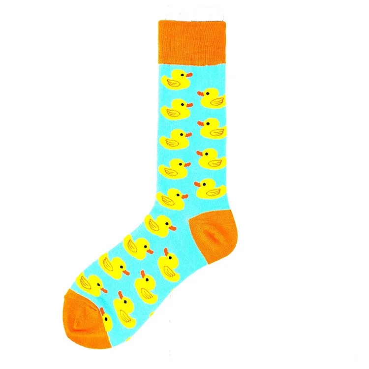 PEONFLY/модные милые мужские носки с изображением утки, поросенка, панды; забавные Дышащие носки в стиле Харадзюку, хип-хоп; Calcetines Hombre