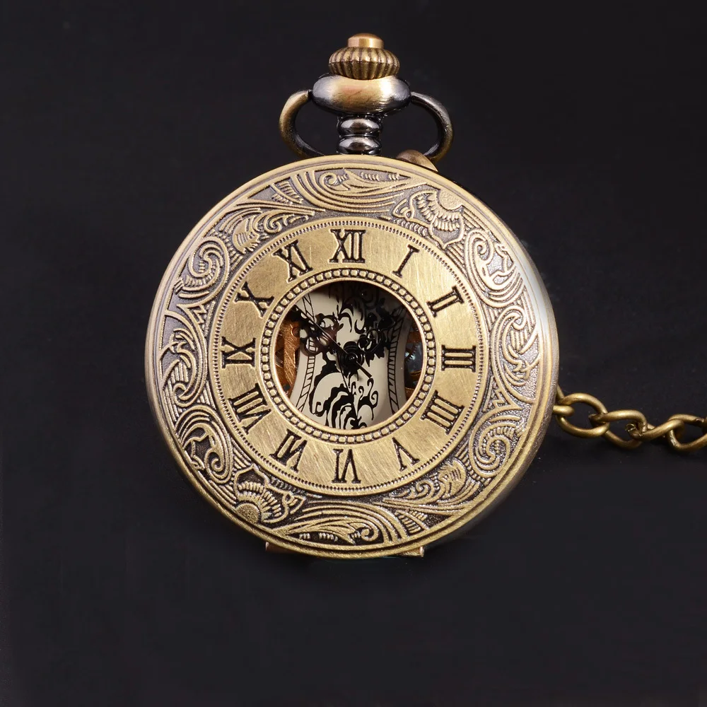 TIEDAN Ретро бронзовые винтажные Классические Элегантные Механические карманные