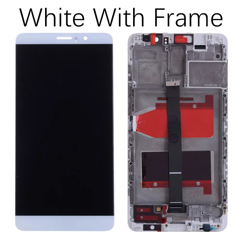 with Frame White Дисплей для HUAWEI Mate 9 MHA-L29 LCD в сборе с тачскрином на рамке 5.9'' черный белый золото Mocha Gold - Цвет: with Frame White