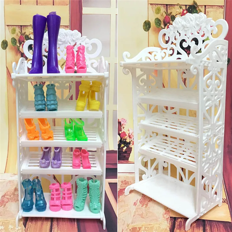 Полка для обуви из закаленного пластика красивая белая стойка 1 шт. портативные