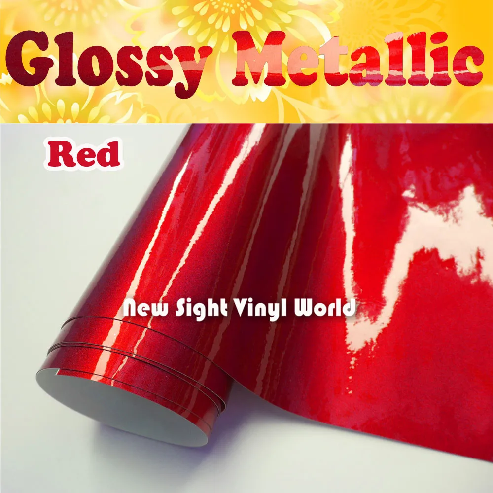 Виниловая пленка для автомобиля Высококачественная блестящая красная