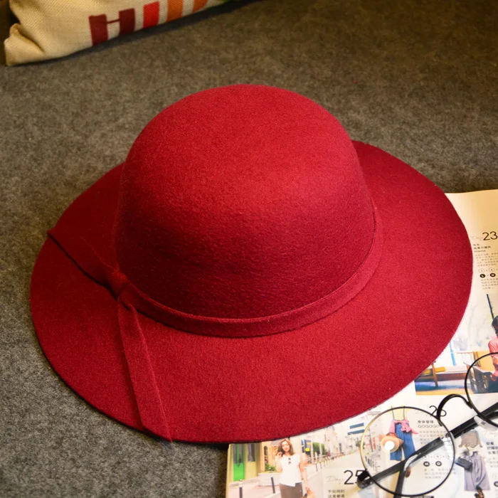 

TDX C23 Free shipping 2016 Hot Child autumn and winter waves dome parent-child large brim woolen hat little girl hat