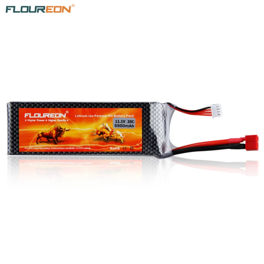 FLOUREON 11 1 В 5500 мАч 35C 3S Lipo батареи Deans T Plug для RC вертолет самолет автомобиль Грузовик