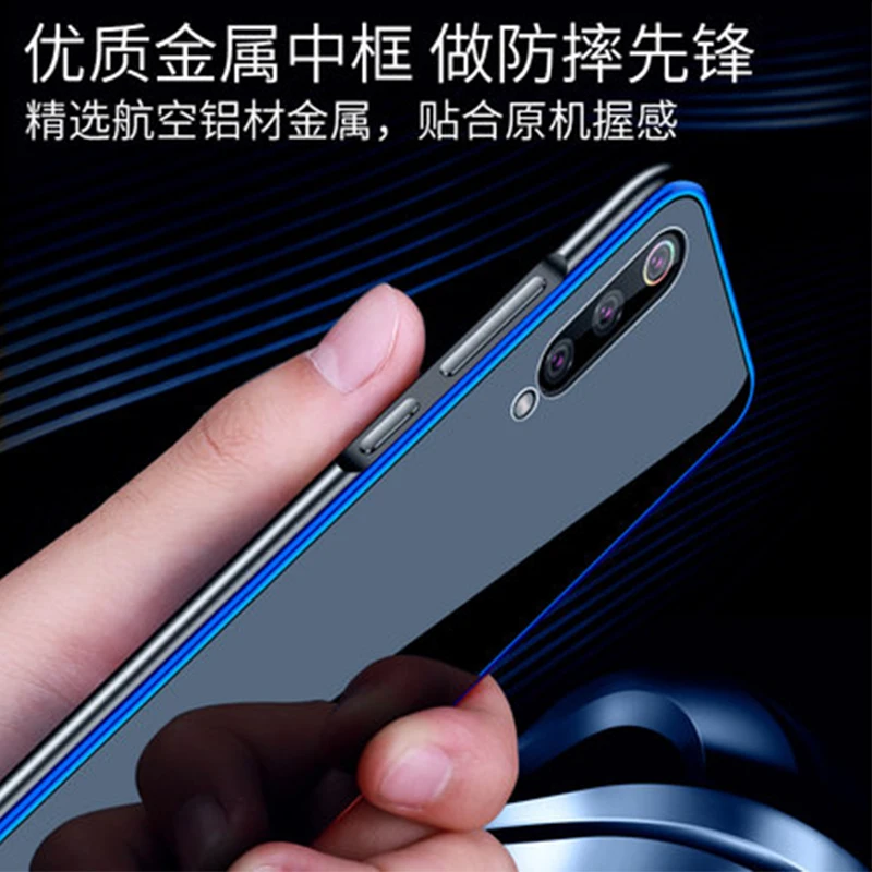 Роскошный металлический бампер с рамкой для Xiaomi MI 9 9SE задняя крышка из