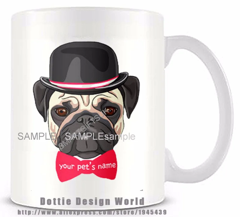 Новое поступление 2020 кружка с милым Мопсом на заказ забавная новинка для