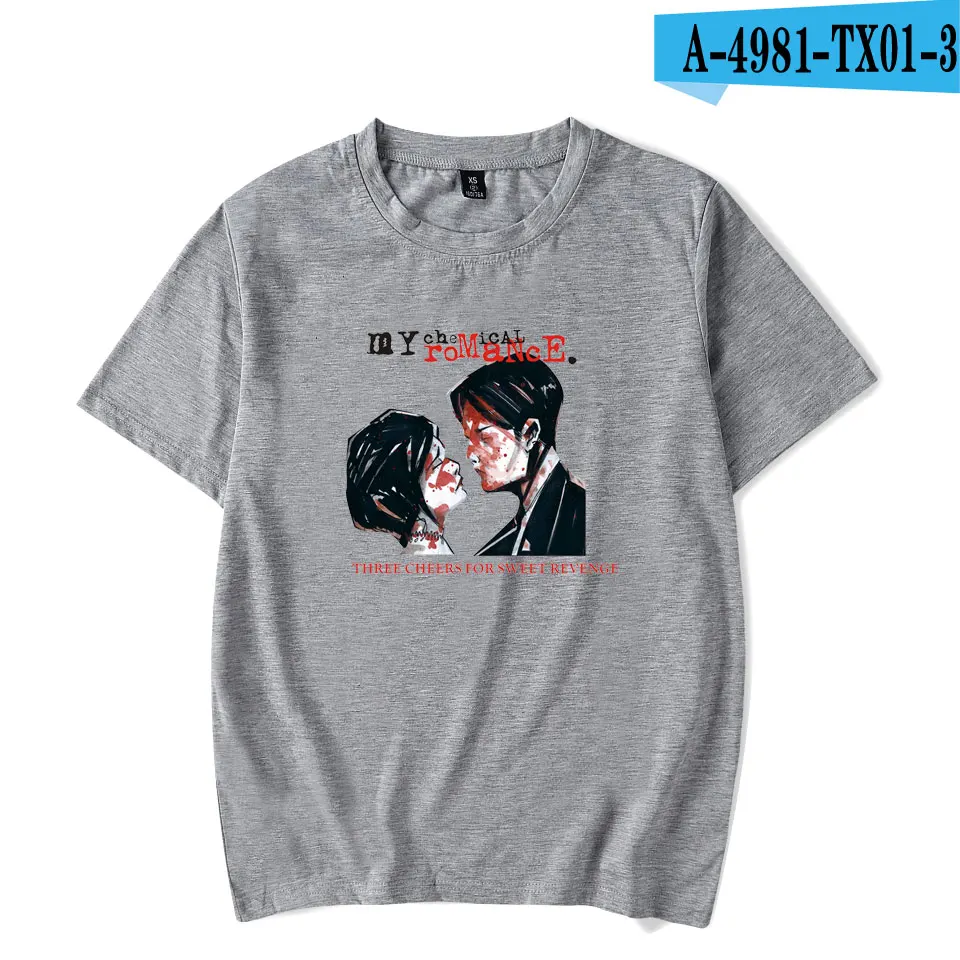 gray My Chemical Romance футболка s'cool модная летняя футболка s мужские и женские футболки Повседневная футболка унисекс футболка с короткими рукавами Топы - Цвет: gray