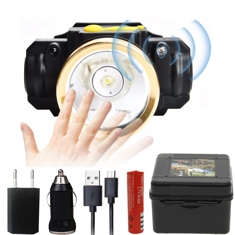 G Litwod Z202305 светодиодный налобный фонарь XM-L T6 COB с увеличительным объективом, Головной фонарь, мощный фонарик, 6000 люмен, перезаряжаемый аккумулятор 18650 - Испускаемый цвет: G