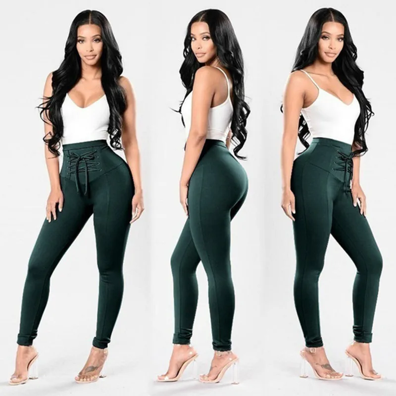 Женские однотонные брюки большого размера модные эластичные на бретельках с