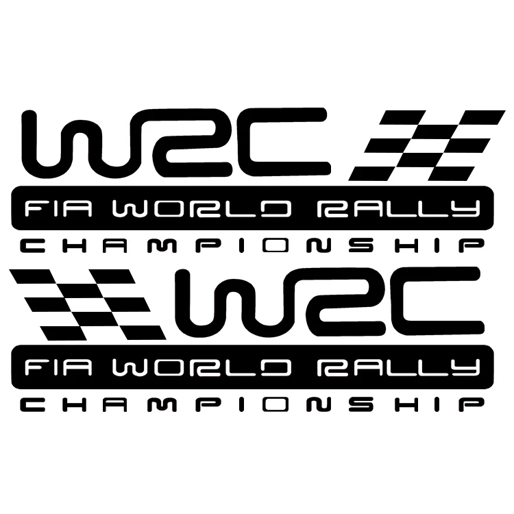 Black 2 шт. WRC дверные наклейки Чемпионат мира по ралли для автомобильного стайлинга светоотражающий виниловый спортивный стикер ручка для тела Гирлянда Наклейка - Название цвета: Black