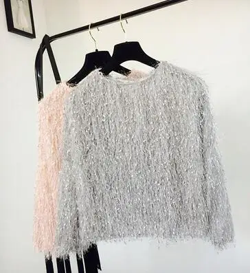 Осень 2018 Новый корейский стиль Женская мода шоу кисточкой свободный мех о