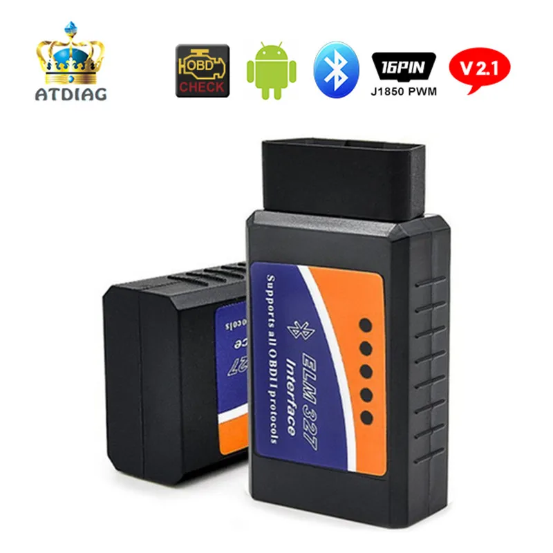 ELM327 Bluetooth 2.1 ATDIAG ELM327 последняя версия Супер Мини ELM327 Bluetooth OBD2 Elm 327 Автомобильный диагностический сканер инструмент для OBD 2 OBDII протоколы - Цвет: ELM327 Bluetooth 2.1