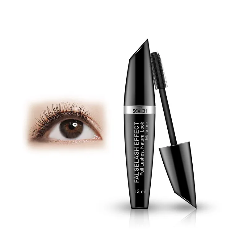 only Mascara Sevich Eyelash Beauty Makeup set 2 pcs Mascara+ 4D Silk Fiber Waterproof Cosmetic Length Extension Black Eyelash Long Lasting - Цвет: only Mascara