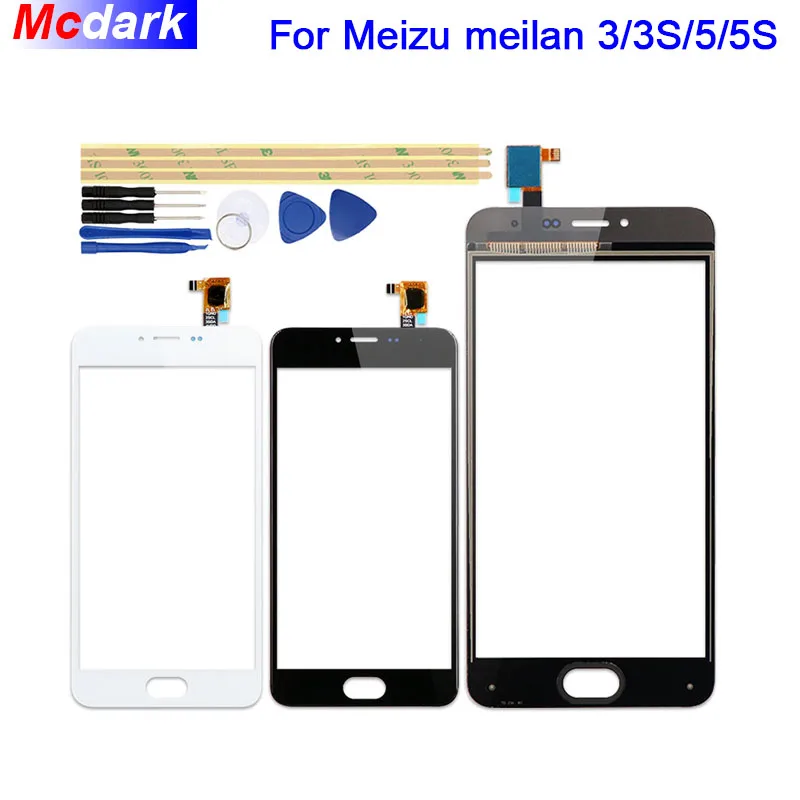 Mcdark сенсорный экран для Meizu meilan 3s 5s 5 Сенсор передних боковых Стекло дигитайзера