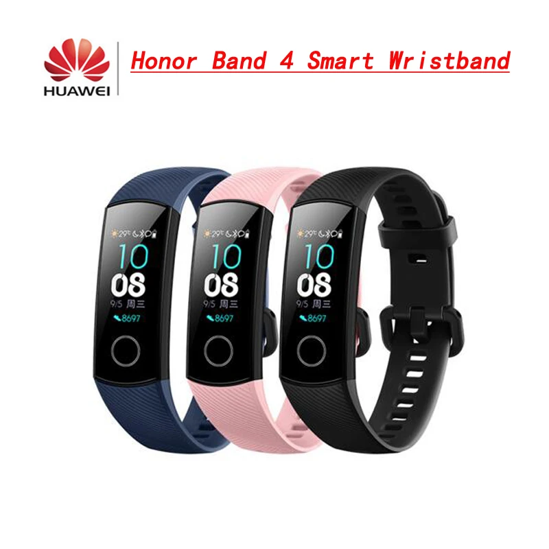 Смарт браслет Huawei Honor Band 4 водонепроницаемый фитнес трекер 50 м с сенсорным экраном
