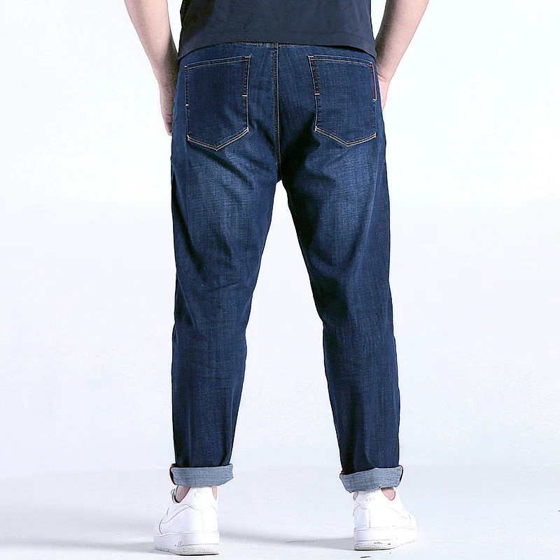 Для мужчин S Весна Длинные джинсы стрейч Slim Fit Мотобрюки Брюки для девочек