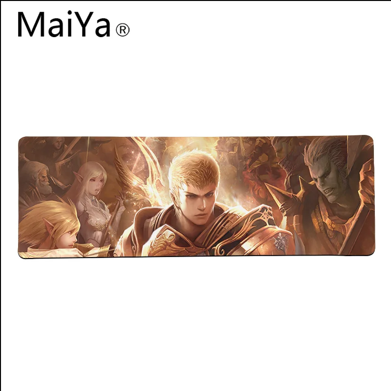 Maiya Высокое Качество Игровой Lineage 2 DIY дизайн игровой с узором коврик для мыши большой коврик для мыши клавиатуры коврик - Цвет: Lock Edge 30x80cm