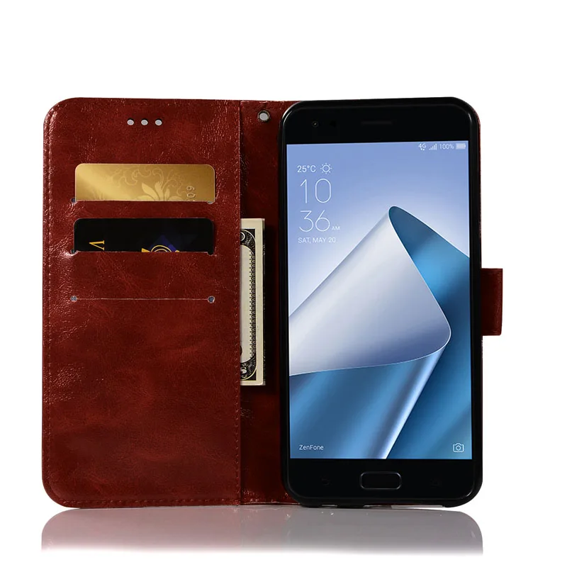 Чехол-книжка в стиле ретро для Asus Zenfone 4 Max ZC520KL чехол-кошелек из искусственной кожи