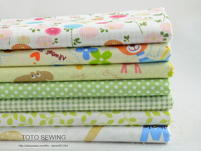 7 шт. 45 см х 50 четверть ярда Комплект Хлопковое одеяло постельные принадлежности