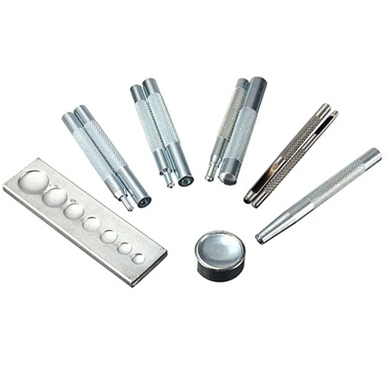 

11pcs Metal Buttons Installing Tools Patchwork DIY Leather Craft Clothing Grommet Sewing Fixing Tools for Snap Buttons