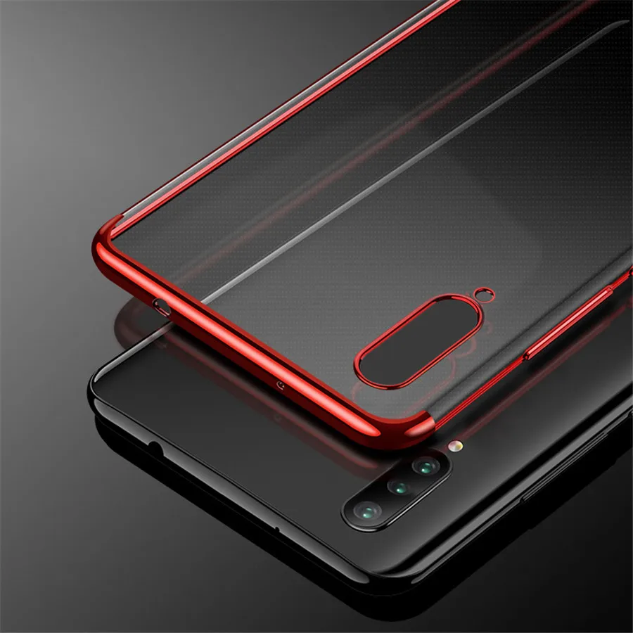Роскошный мягкий прозрачный чехол из ТПУ с покрытием для Samsung Galaxy A50 прозрачные