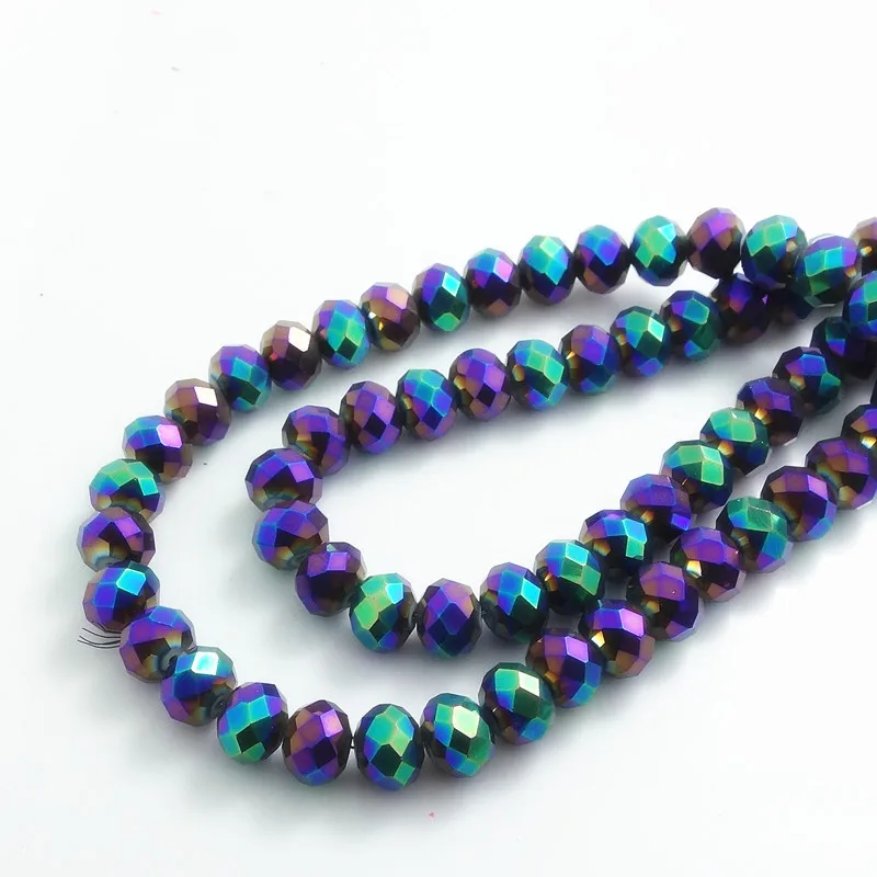 Модные Цветные граненые бусины разделители из хрустального стекла с гранями 3 мм