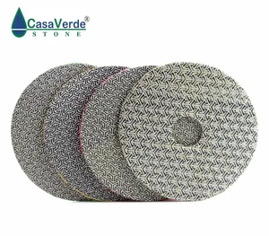 4 дюйма 100 мм Алмазная Гальваническая полировальная прокладка 4 шт.компл. быстрое удаление плитки стекло бетон камень шлифовальный диск металлическая полировка