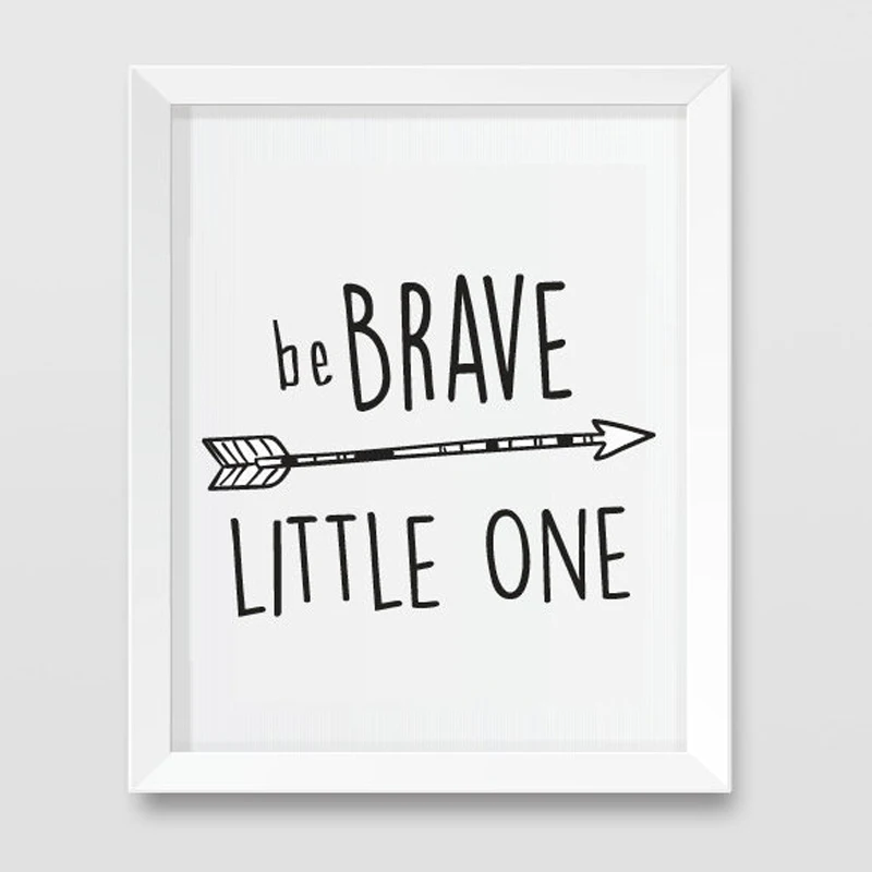 Картина маслом на холсте со стрелками и цитатами Be Brave Little One рисунок стену