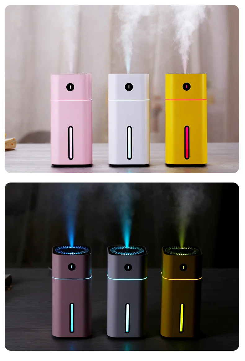

180ML Mini USB Air Humidifier with Colorful Night Lights for Home Office Desktop Purifier Atomizer Car Humidifier