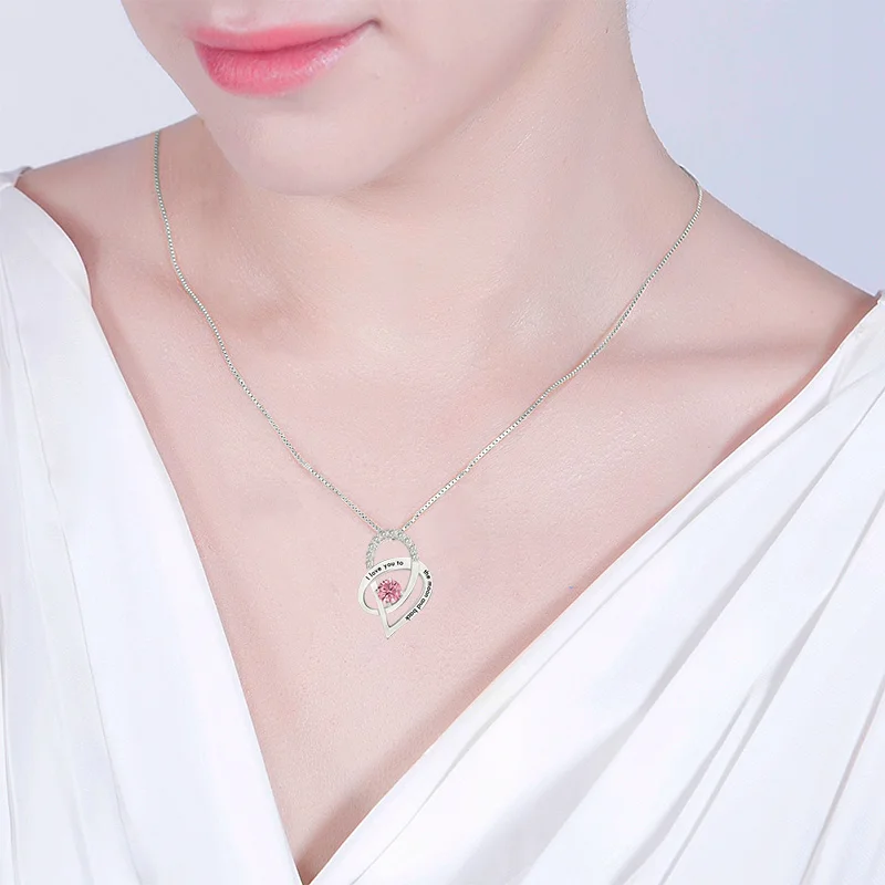 Ожерелье с надписью I Love You To The Moon and Back подарок для женщин ожерелья на заказ