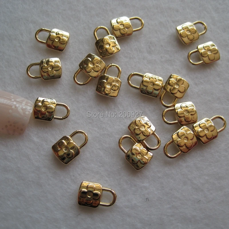 Металлическая подвеска в виде золотого замка для дизайна ногтей 10 шт. MP-10 |