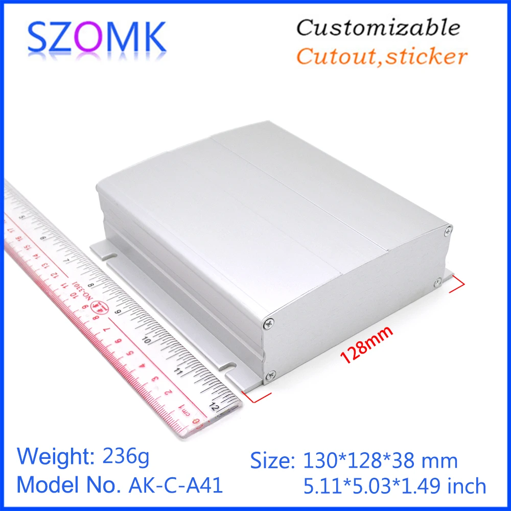 1 шт. 38*128*130 мм алюминиевый экструдированный корпус электроники Szomk для