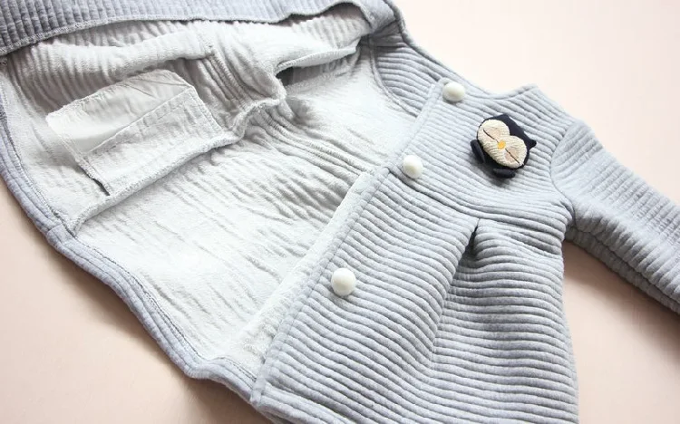 Осенне зимние куртки для девочек детское однобортное пальто с изображением