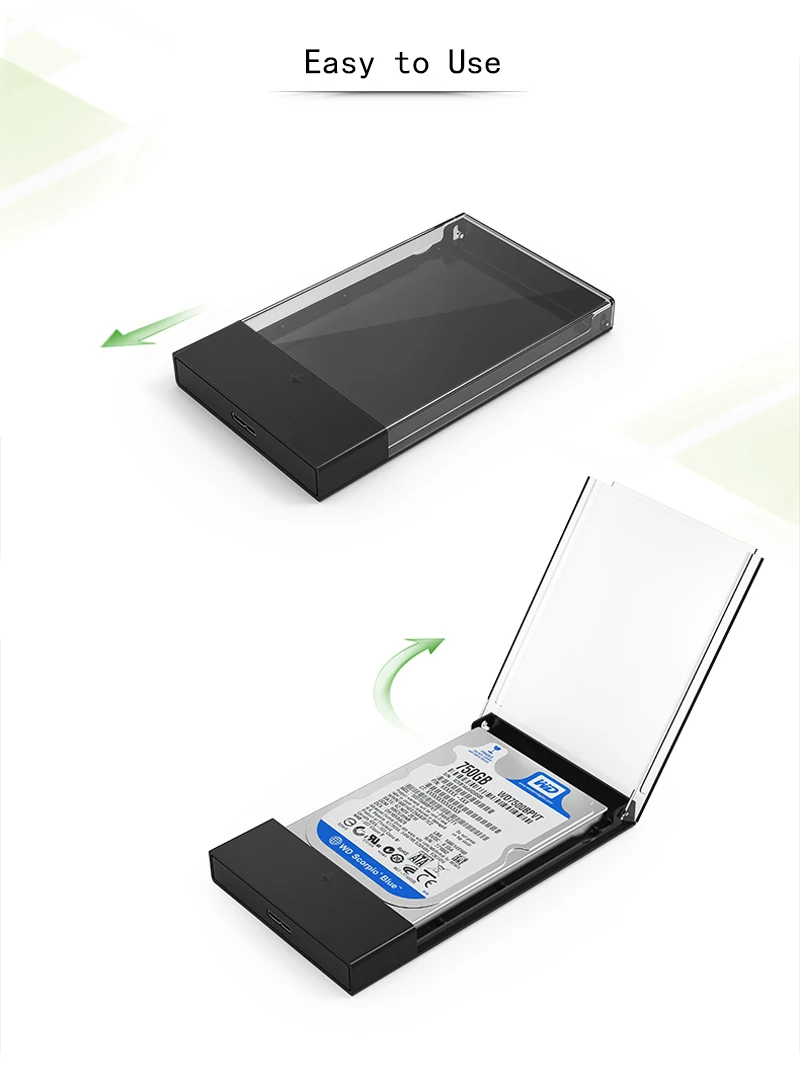 Корпус для жесткого диска прозрачный 2 5 дюйма SATA на USB 3 0|Корпус диска| |
