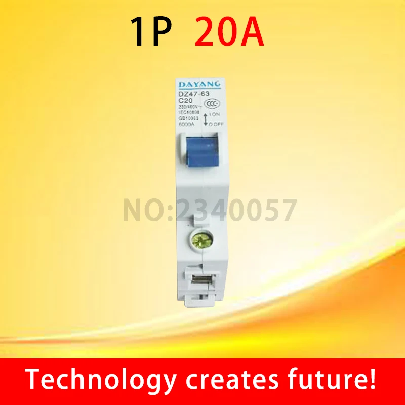 DZ47-63 C20 1 полюс 21 DIN Rail MCB миниатюрный автоматический выключатель 20A 400V AC |