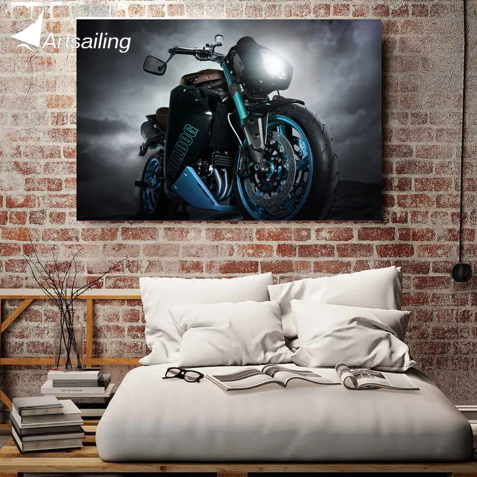 

1 Piece Canvas Art Poster Angry Motorcycle HD Canvas Painting Wall Art Canvas Prints Home Decor Pictures for Living Room XA1430C