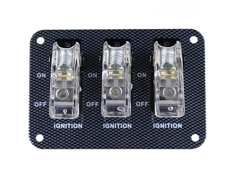 3x12 V переключатель гоночный автомобиль на Выкл Тип самолета/Белый светодиодный переключатель управления откидная крышка низкая цена