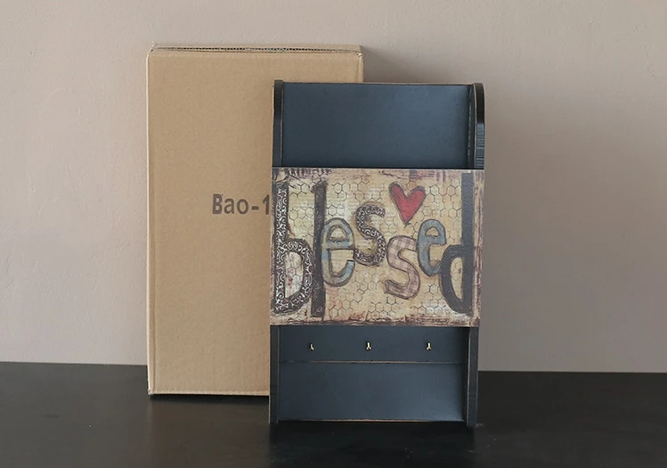 Основы для дома деревенский деревянный стеллаж с буквенным принтом прихожей