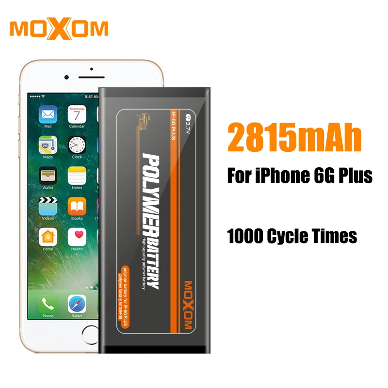 Battery For iPhone 6 Plus 2815mAh MOXOM Replacement Batterie High Capacity Internal Bateria 6plus Free Tools | Мобильные телефоны и